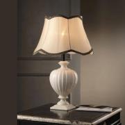 Desy tafellamp, keramiek, crèmekleurig, hoogte 60 cm, E27