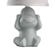 Monkey tafellamp, grijs, keramiek, 28 cm hoog, E14