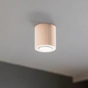 Plafondspot Eve, beukenhout, Ø 8 cm, GU10