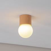 Plafondlamp Boomo, Ø 12 cm, hout