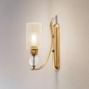 Wandlamp Jadina, goud antiek, hoogte 32 cm, metaal/glas