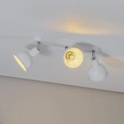 Plafondlamp Elba, 40 cm, 3-lamps, wit, metaal, E27