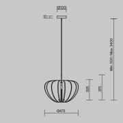 Hanglamp Maytoni Cambio, wit, Ø 47,5 cm, vilt, E27