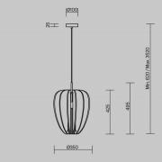 Hanglamp Maytoni Cambio, zwart, Ø 35 cm, vilt, E27