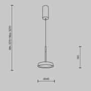 Maytoni LED hanglamp El, Ø 15,3 cm, goud, aluminium