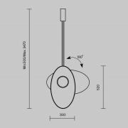 Maytoni Evolution LED hanglamp, wit/wit, draaibaar