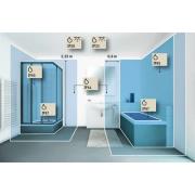 Paulmann Jora LED-cosmeticaspiegel, IP44 met schakelaar, zilver