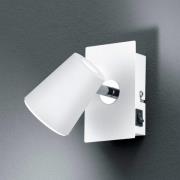 Narcos witte LED wandspot met draaibare kop