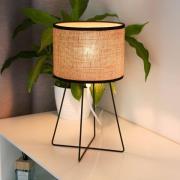 Trixi tafellamp met draadframe bruin/zwart, stof