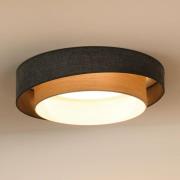 LED plafondlamp Luneta Chenille blauw/grijs Ø 60 cm 3-traps dimbaar