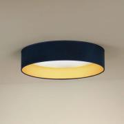 LED plafondlamp Plafond Samt donkerblauw, Ø 45 cm, 3-traps dimbaar