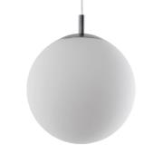 Hanglamp Bernike, wit/chroom, glas, Ø 30 cm