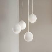 Midway hanglamp, 4-lamps, rond, zandkleurig, GU10
