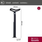 Paulmann Slimme tuinpadverlichting Alara, RGBW antraciet IP44