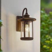 Lindby buitenwandlamp Zayn, roestkleurig, glas, IP23