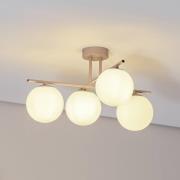 Aurora plafondlamp, beige, Ø 50 cm, 4-lamps, glas, E14