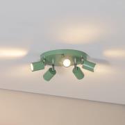 Plafondspot Fun, lichtgroen, Ø 30 cm, verstelbaar, GU10