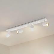 Lindby plafondspot Joffrey, 80 cm, wit, 4-lamps, GU10