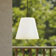 Lindby Alaida buiten hanglamp, stompe kegel, wit