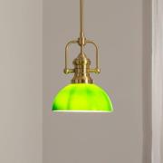 Hanglamp Platino, goud/groen, glas, 1-lamp, E27