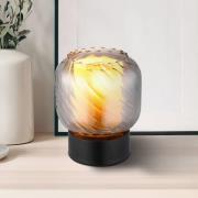 Tafellamp Xia, hoogte 17 cm, rookgrijs, glas