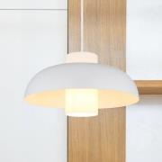 Hanglamp Lowe, mat wit, Ø 38 cm, metaal