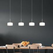 Belinda LED hanglamp, lengte 105 cm, wit, 4-lamps, glas