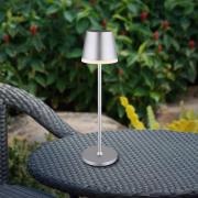 LED lamp op zonne-energie, metaal, zilverkleurig, hoogte 41 cm, IP44