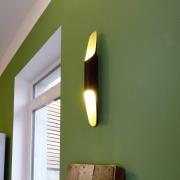 Apodis LED wandlamp, zwart/goud, hoogte 50 cm, metaal dimbaar