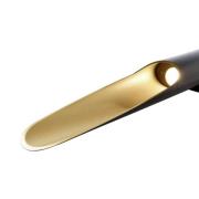 Apodis LED wandlamp, zwart/goud, hoogte 80 cm, metaal dimbaar