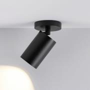 CAN TILT plafondspot, zwart, Ø 8 cm, 1-lamp, metaal GU10