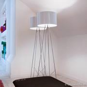 FLOS RAY F2 - Vloerlamp transparant glazen kap