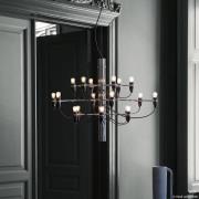FLOS 2097/18 LED kroonluchter, mat, chroom