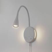 Lindby LED leeslamp Zayna, wit, kunststof, dimbaar