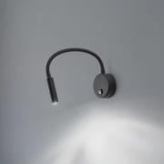 Wandlamp Lagos, 45 cm, zwart, leeslamp, verstelbaar, G9