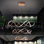 LED hanglamp Molly, 3-staps, dimbaar, Ø 110,3 cm, roségoud