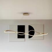 LED hanglamp Lia, goudkleurig, CCT, afstandsbediening, metaal