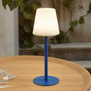 Lindby LED oplaadbare lamp Azalea blauw aluminium CCT in hoogte verste...