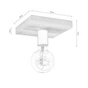 Envostar Lobo plafondlamp 1-lamp grenen grijs