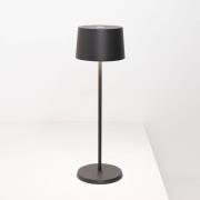Zafferano Olivia accu-tafellamp IP65 donkergrijs