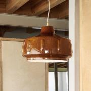 MARKET SET Hanglamp Jimmy, Ø 38 cm, bruin, keramiek