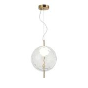 LED hanglamp Dalia, helder/goudkleurig, Ø 30 cm, glas