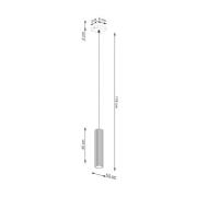 Carbon hanglamp, goudkleurig, Ø 6 cm, aluminium