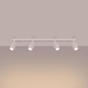 Carbon plafondspot, beige, lengte 81 cm, aluminium, 4-lamps.