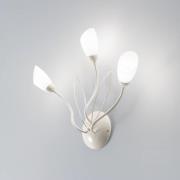 Wandlamp Gloriosa, crème, glas, 3-lamps