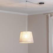 Ascot hanglamp, Ø 38 cm, grijs, stof, gedecentraliseerd