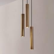 Lindby hanglamp Joffrey, Ø 24 cm, messing, 3-lamps, GU10