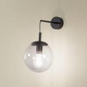Wandlamp Esme, rookgrijs, hoogte 45 cm, glas, E27