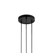 Hanglamp Sopel Lux, 3-lamps, rond, zwart/zilver, G9