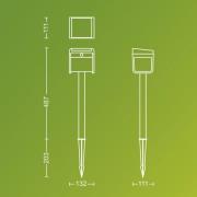 Philips LED grondspies lamp Ezra UE, kunststof, IP44
